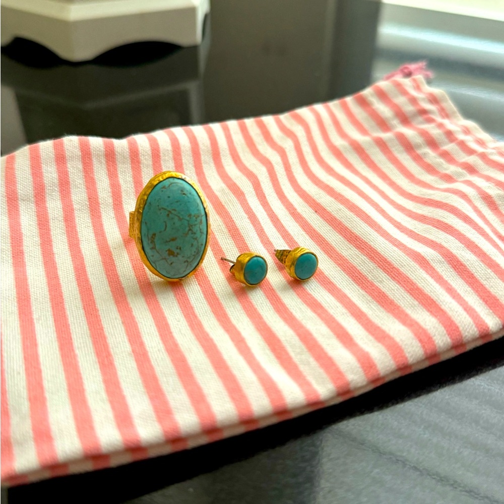 Turkish style ring and earrings set